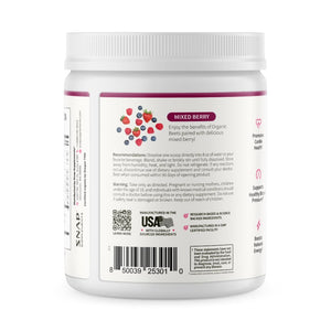 Snap Supplements Organic Beet Root Powder Nitric Oxide Supplement for Men & Women, Red Spinach & Pomegranate, Supports Healthy Energy & Blood Pressure Already in Normal Range, 30 Servings, Mixed Berry Snap SupplementsBuy Supplements Australia