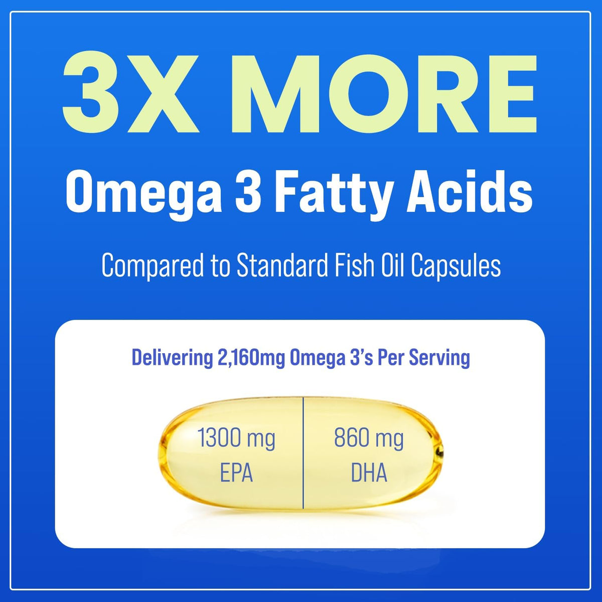 Triple Strength Omega 3 Fish Oil 3600 mg - EPA & DHA - 180 Softgels - Burpless Fish Oil Supplement, Wild Caught - Over 2100mg Omega-3 Fatty Acids Supplements - Natural Lemon Flavor Omegas 3 Pills