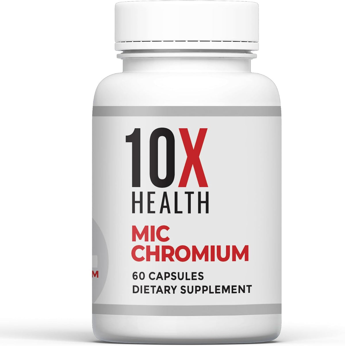 10X Health Mic Chromium - 60 Capsules - Choline Inositol: L-Methionine, Daily Nutritional Support, 60 Capsules, Non-GMO