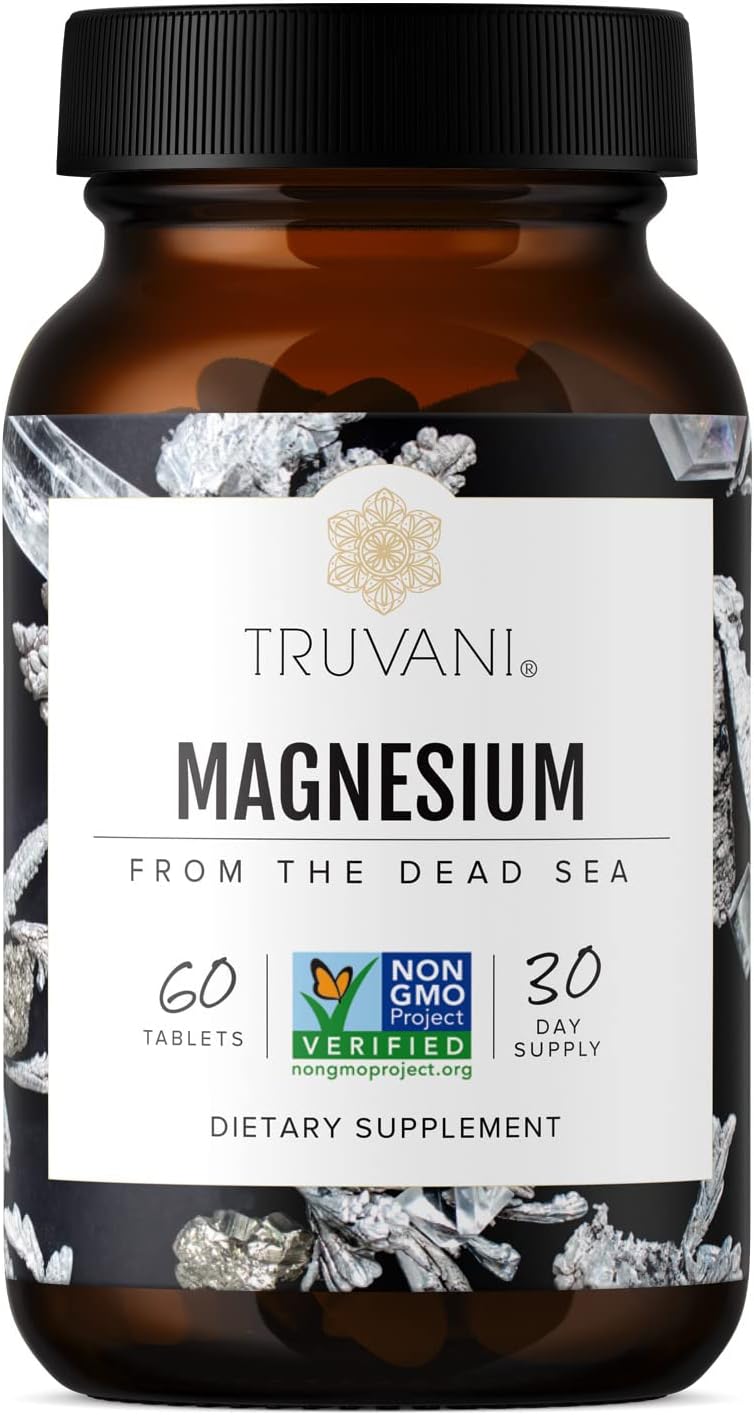 Truvani Magnesium 400mg Oxide Tablets - 60 Tablets - Vegan - Supports Calm and Sleep, Healthy Bones, Muscle Health, Digestive Health - Non-GMO, Vegan Pills