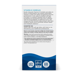 Nordic Naturals Vitamin E Complex, Unflavored - 30 Soft Gels - 6 Forms of Vitamin E for Antioxidant Support - Cellular Protection - Non-GMO - 30 Servings Nordic NaturalsBuy Supplements Australia