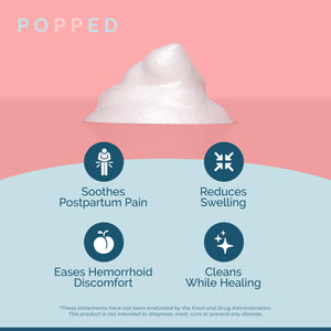 POPPED Witch Hazel Foam with Aloe (5 fl oz) | Perineal Healing Foam for Postpartum Care | Relieves Pain, Hemorrhoids, and Swelling After Birth | Postpartum Essential POPPEDBuy Supplements Australia