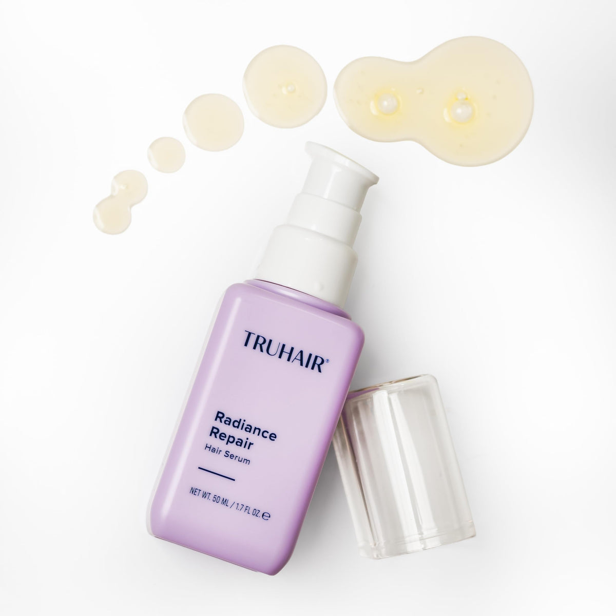Truhair Radiance Repair Hair Serum - Keratin & Peptide Treatment with Argan, Camellia & Plant Oils - Smooth Frizz, Add Shine & Heat Protection - Lightweight Leave-In Serum - 50 mL / 1.7 fl oz