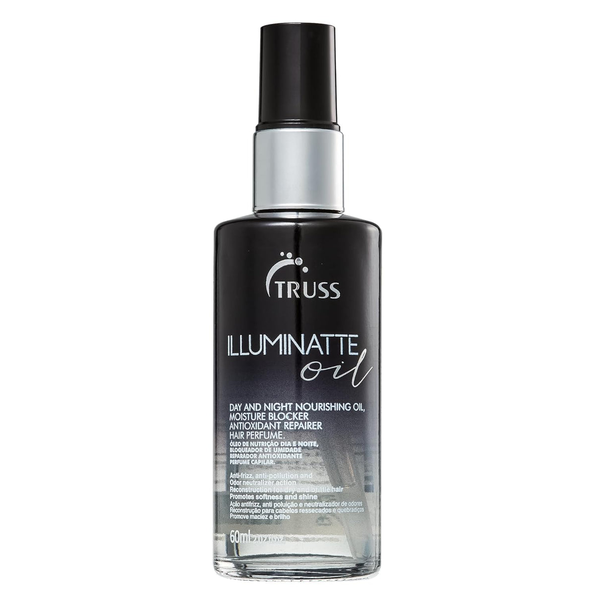 TRUSS Illuminatte Hair Oil - For Damaged, Frizzy or Brittle Hair - Nourishing Scented Oil & Heat Protectant - Formulated to Soften, Strengthen & Repair - Add Shine & Control (2.02 Fl Oz)