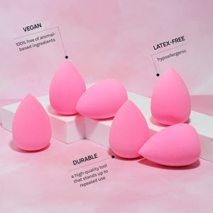 AOA Studio Collection makeup Sponge Set Latex Free and High-definition Set of 6 makeup Wonder blender For Powder Cream and Liquid, Super Soft Wonder Beauty Cosmetic AOA STUDIOBuy Supplements Australia