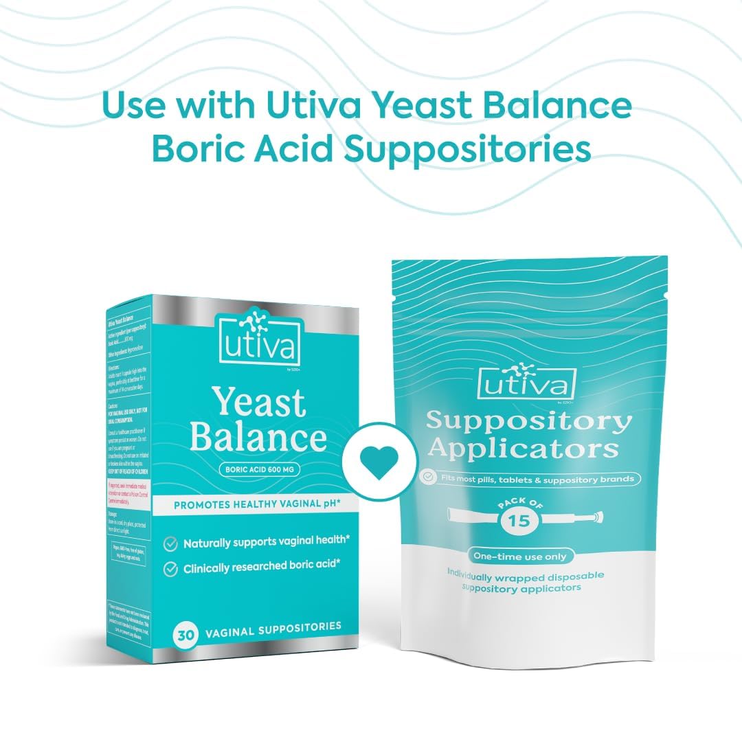 Szio+ Utiva Suppository Applicators - Disposable Vaginal Suppository Applicators - Hygienic Individually