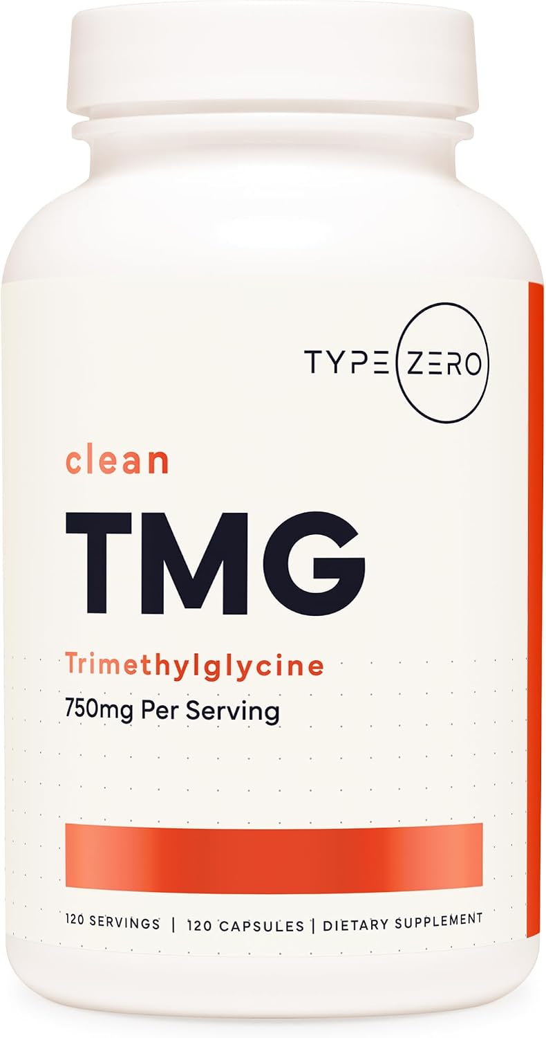 Type Zero Clean TMG (Trimethylglycine) 750mg, 120 Capsules, Gluten Free - GMO-Free