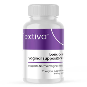 Flextiva Boric Acid Vaginal Suppositories - Boric Acid Pills for Women - Vaginal Health pH Balance for Women