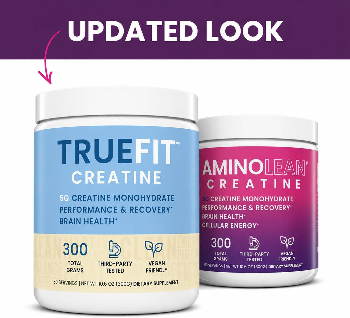 TrueFit Creatine Monohydrate Powder for Women & Men - 5g Pure Micronized - Premium Creatine Monohydrate for Strength, Lean Muscle, Recovery + Focus & Brain Health - Mixes Clean, Third Party Tested