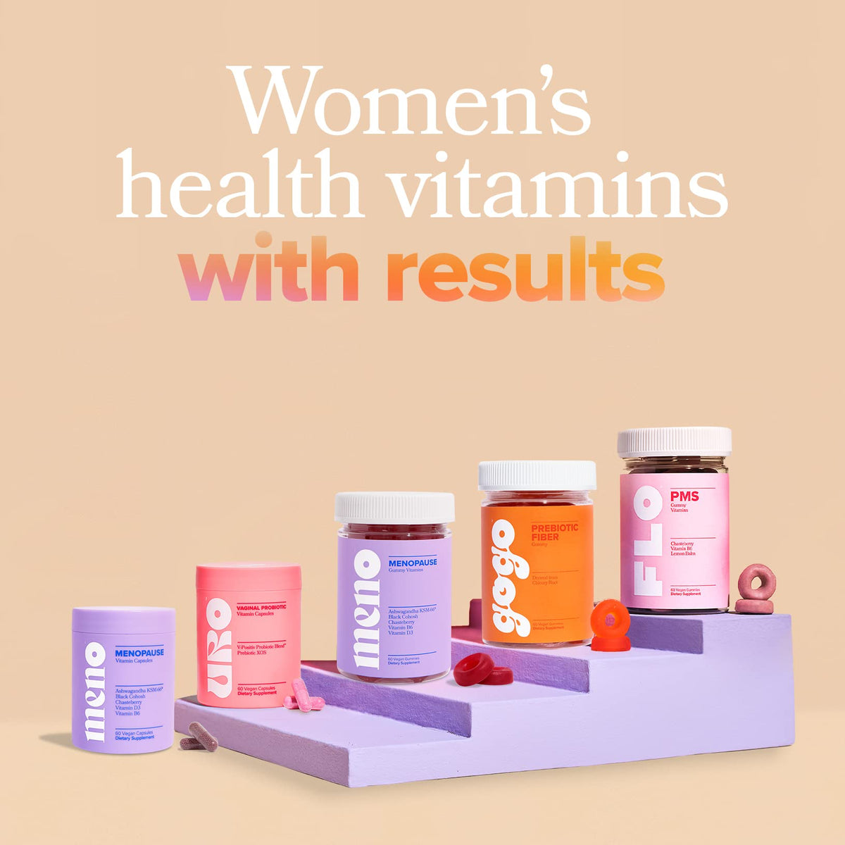 MENO Vitamins for Menopause, 30 Servings (Pack of 1) - Hormone-Free Menopause Supplements