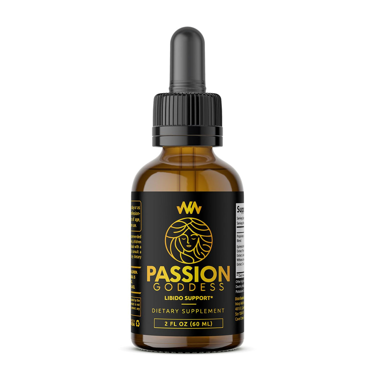 Warped Wellness Womens Libido Booster Drops - Maca Root for Female Specific Arousal - Passion Goddess - Enhance Desire Boost Intimacy and Wellness Supplement Support