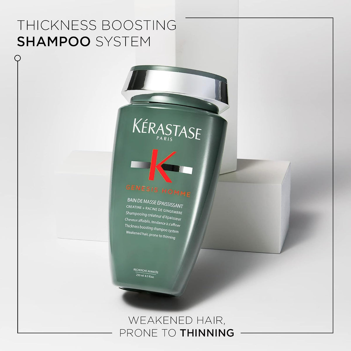 Kerastase Genesis Homme Bain De Masse Shampoo - For Men, 8.5 Fl Oz