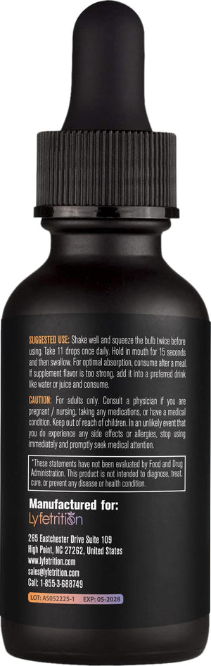 Lyfetrition GABA with L-Theanine, Ginkgo Biloba (Salisburia biloba) Extract, Organic Peruvian MACA Root (Lepidium meyenii) Extract, 118 ml, 4 FL Oz Liquid, 220 Servings, Made in USA, Quick Absorption Lyfetrition buy supplements Au