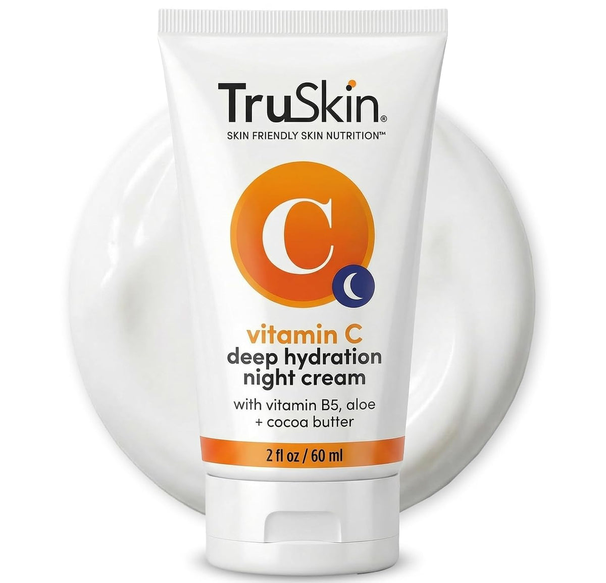 TruSkin Vitamin C Night Cream Brightening Face Moisturizer, 2 fl oz - Overnight Vitamin C cream with Vitamin B5, Aloe, MSM and Cocoa Butter hydrates for smoother, firmer-looking skin as you sleep