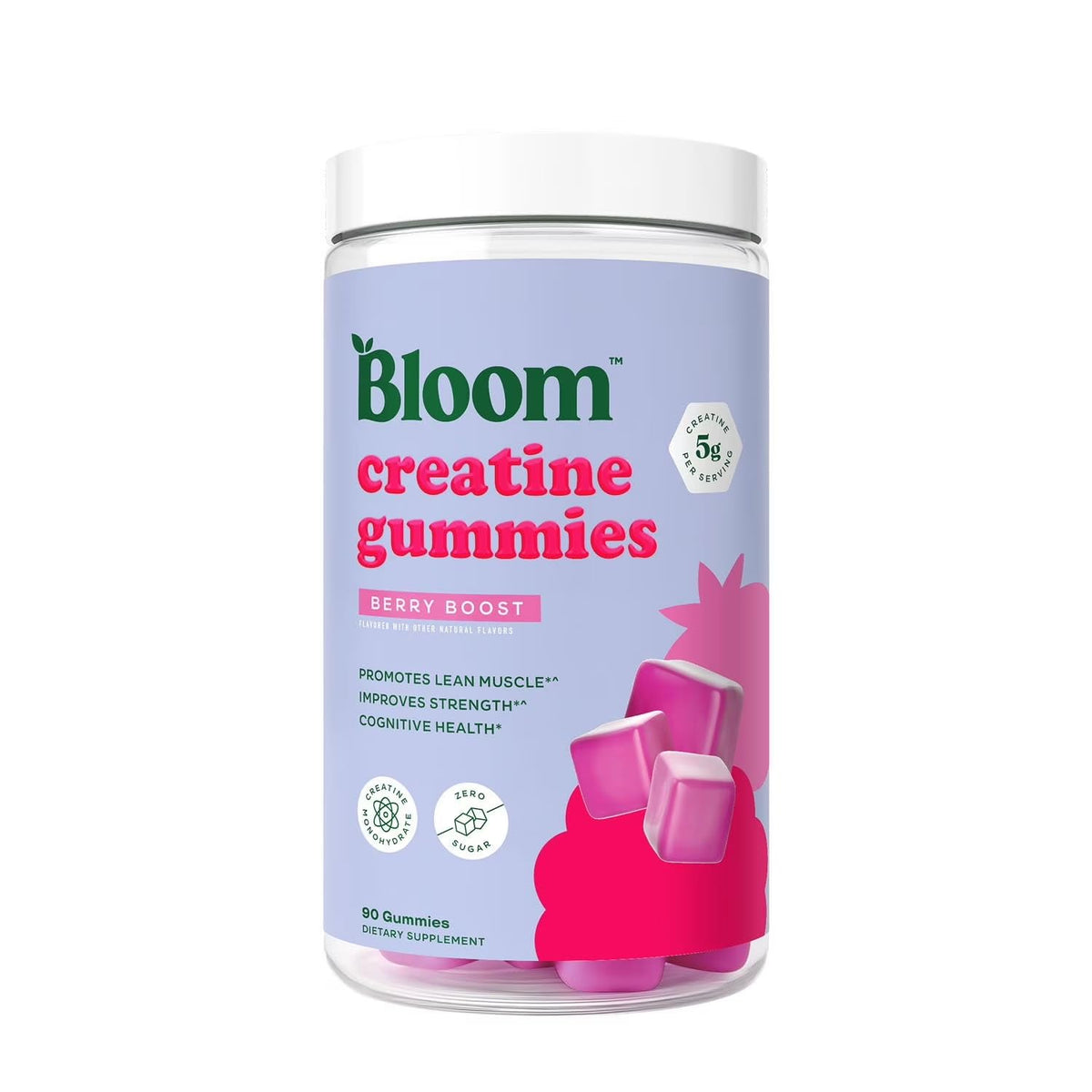 supplement products​Bloom Creatine Monohydrate Gummies, 5g Per Serving, Sugar Free Creatine Gummy for Workout, Strength, Cognitive Health & Lean Muscle Support, Gluten Free & Non GMO, JerryCherryUSA