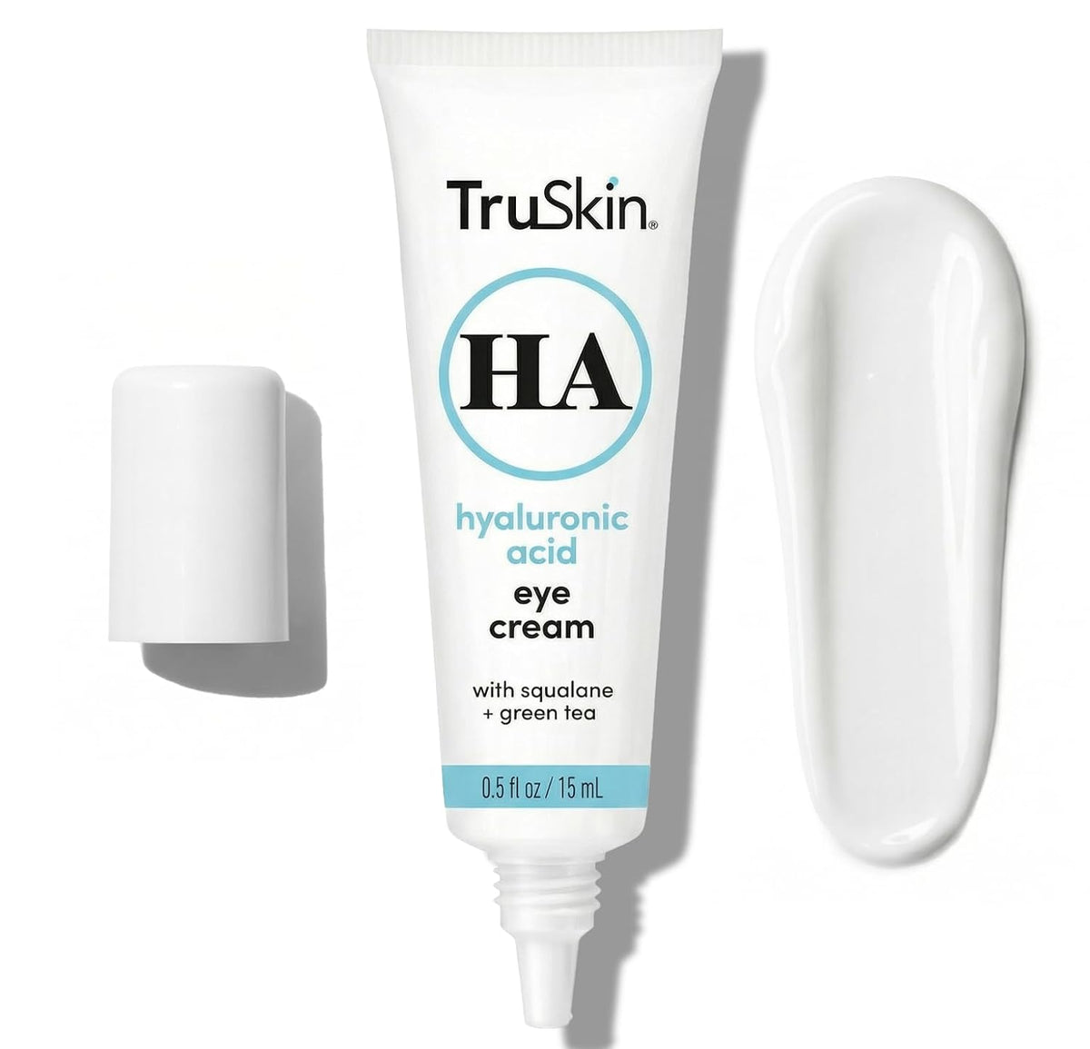 TruSkin Hydrating Eye Cream for Dark Circles & Puffiness, 0.5 fl oz - With Hyaluronic Acid, Squalane and Green Tea to hydrate, brighten and visibly smooth the under eye area