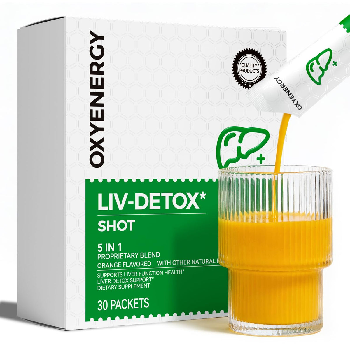 OxyEnergy Liver Cleanse Detox & Repair, Organic Milk Thistle Liver Detox Supplement with Turmeric, Giner, Dandelion, Support Liver Health & Digestion