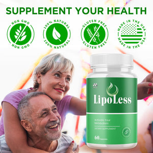 LipoLess Capsules, Official Lipo Less Supplement Pills with All Natural Ingredients, Advanced Formula for Optimal Health & Wellness Support with Premium Vitamins for Active Women & Men (60 Capsules) MJOBuy Supplements Australia