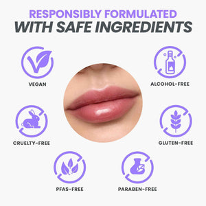 Wonderskin Lip Oil Rehab Serum - Tinted Lip Oil, Hydrating, Moisturizing, and Non-Sticky Deep Red Tint Serum for Dry Lips (Honey)