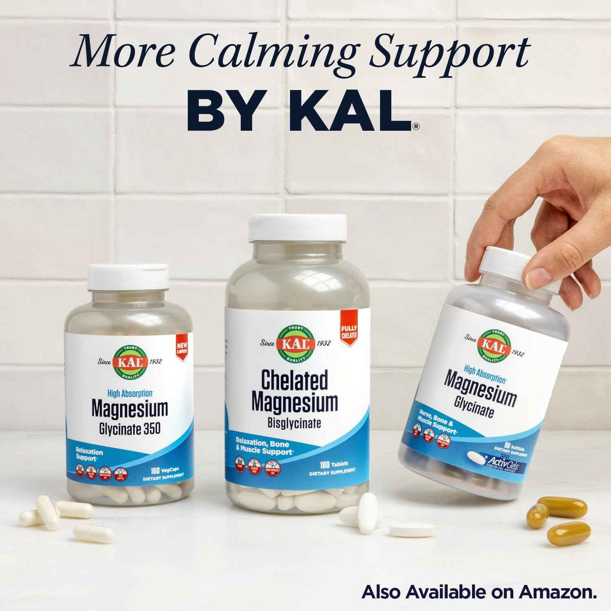 KAL Calcium Citrate 1000mg, Calcium Supplements for Women and Men, Bone Health, Teeth, Nervous, Muscular & Cardiovascular System Support, Gluten Free and Lab Verified, 60 Servings, 180 Tablets