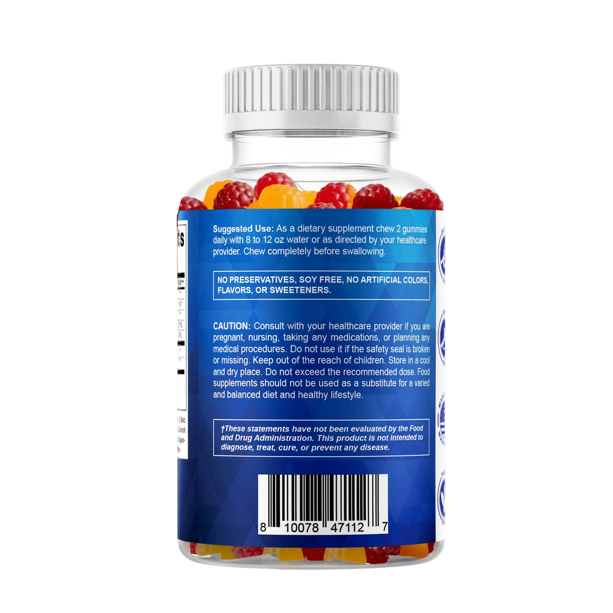 Vitamatic Probiotic Sugar Free Gummies for Men and Women - 5 Billion CFUs Digestive, Immune & Gut Health Support - Gluten Free