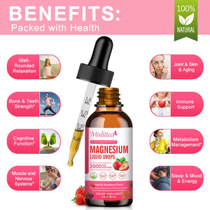 Magnesium Glycinate Liquid, High Potency Magnesium Glycinate, Citrate, Sugar Free Vegan Non-GMO Complex Supplement Promotes Nerv,Relaxation,Muscle,Sleep Support* MulitteaBuy Supplements Australia