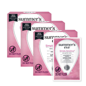 Summer's Eve Feminine Cleansing Wipes, Simply Sensitive, 16 Count, 3 Pack