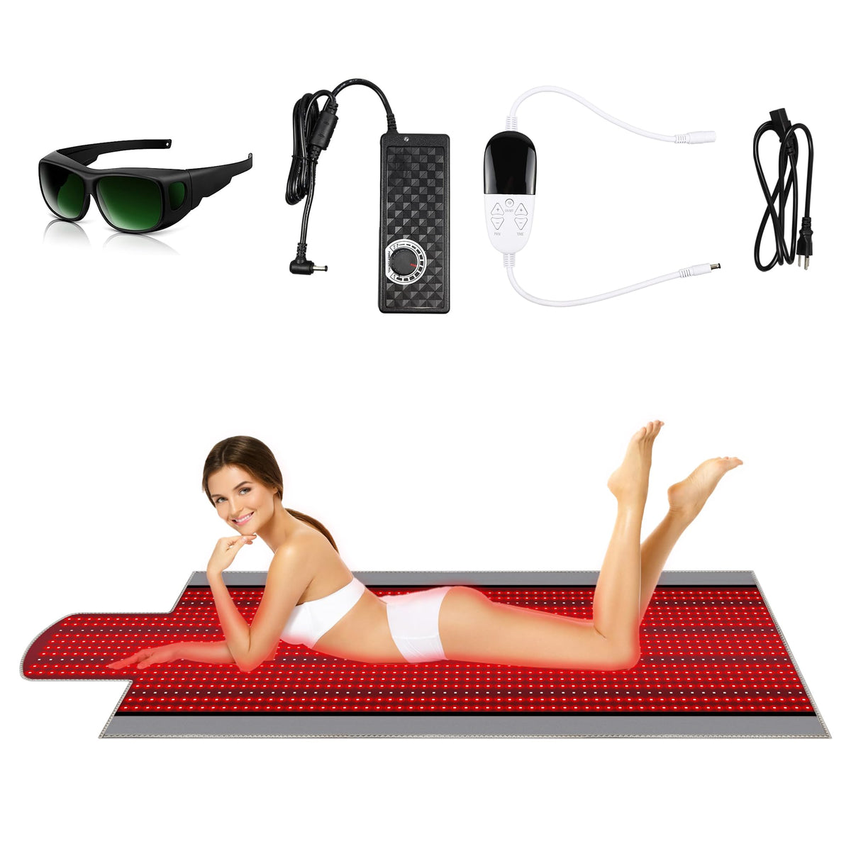 Near Infrared Light Therapy Blanket for Full Body, 1370pcs 660nm & 850nm LED Light Therapy Device
