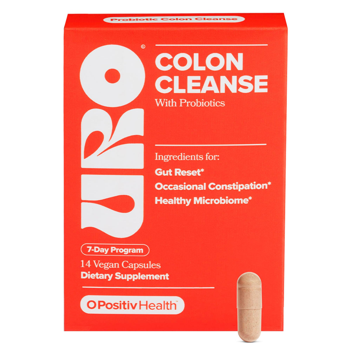 URO Colon Cleanse - 7-Day Probiotic Routine for Healthy Bowel Movements & Relief from Occasional Constipation - with Probiotics, Senna Extract