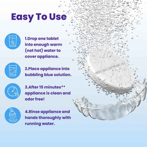 Retainer Brite - Retainer Cleaner Tablets for Invisalign, Mouth Guard Cleaner, Night Guard Cleaning and More. Cleaning Tablets for Ultrasonic Cleaners.