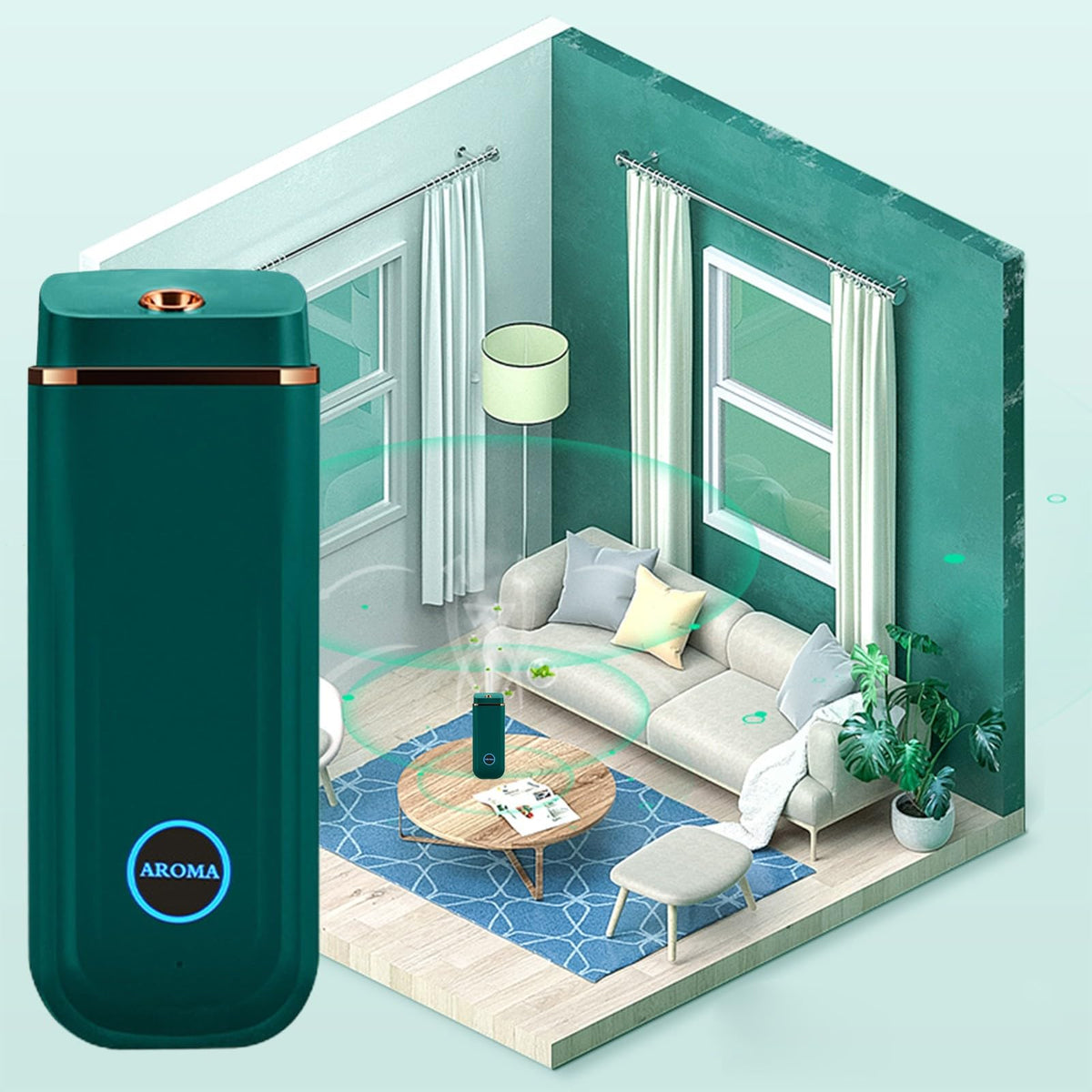 Sentmoon Essential Oil Diffusers for Home, Portable Rechargeable Aroma Humidifier with 3-Level Mode