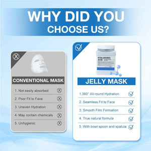 Angeland Jelly Mask for Facials Professional, Hydrating & Moisturizing Peel-Off Natural Gel Face Mask SkinCare, Professional Spa Use Jelly Face Masks,