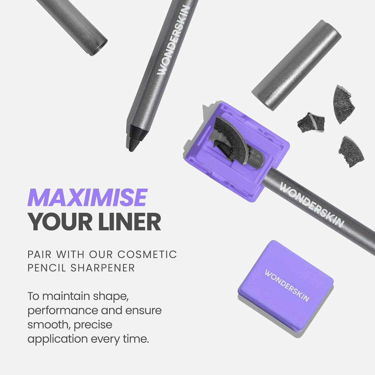 Wonderskin Eyeliner Pencil, 1440 Longwear Brown Eyeliner Pencil - Waterproof, Sharpenable & Smudge Proof (Kalamata)