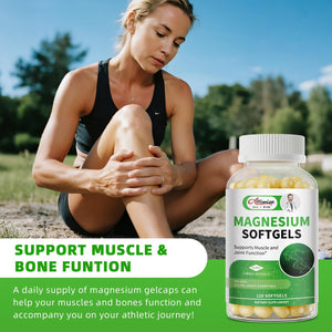 Magnesium Glycinate 500mg Softgels Supplement, Small Easy to Swallow Magnesium Gelcaps High Absorption for Night Leg&Sleep Support, Muscle&Bone, Calm, Non GMO, 120 Gelcaps, 60 Day Supply AlliwiseBuy Supplements Australia