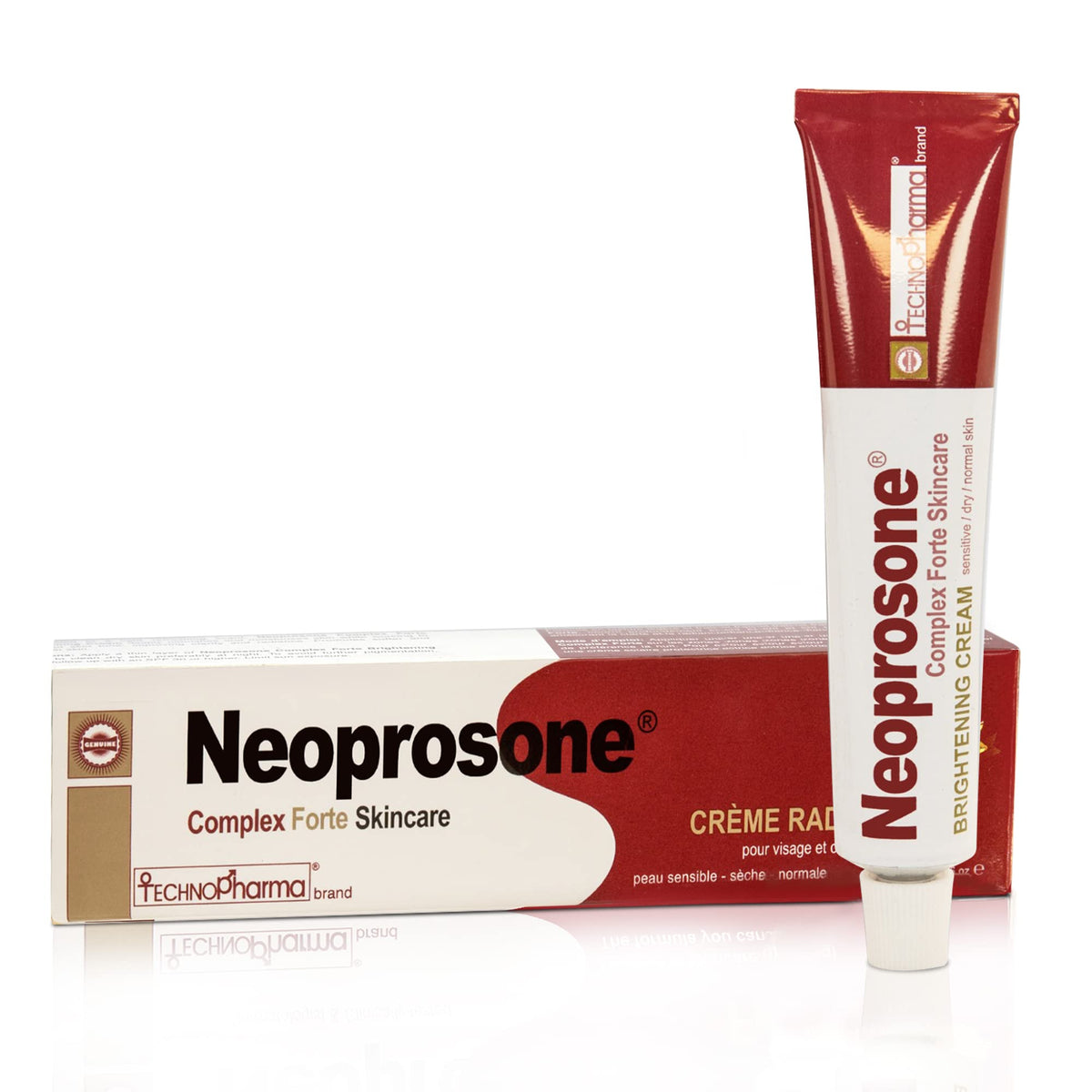 Neoprosone, Skin Brightening Cream - 1.7 Fl oz / 50 ml - Fade Dark Spots on: Face, Elbows