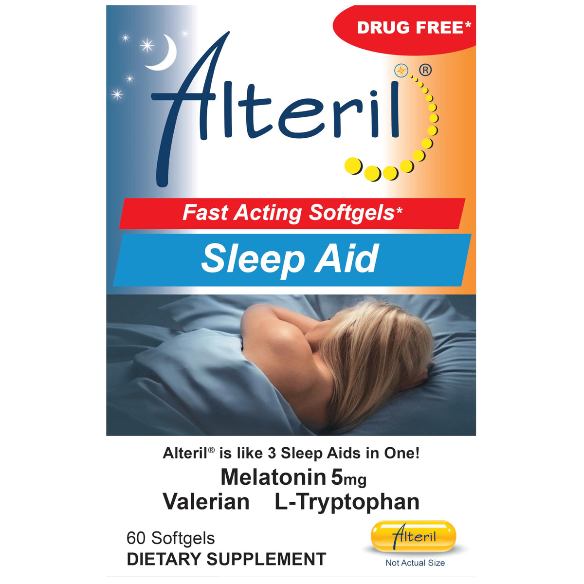 Alteril Natural Sleep Aid Soft Gel 60ct