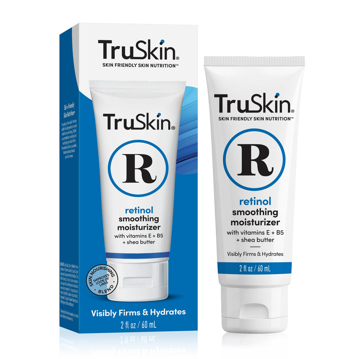 TruSkin Retinol Face Moisturizer with Hyaluronic Acid & Vitamin E, 4 fl oz - Gentle Retinol cream helps visibly smooth fine lines while Hyaluronic Acid and Vitamin E hydrate for firmer-looking skin