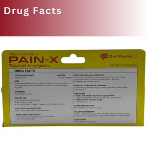 Drs. Pharmacy Pain-X Menthol Cream – Targeted Muscle & Joint Relief – 1.75 oz, Made in USA Drs. PharmacyBuy Supplements Australia