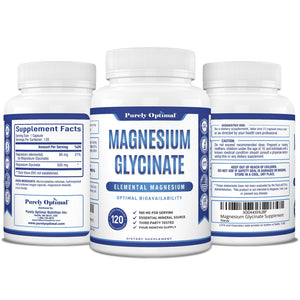 Purely Optimal Magnesium Glycinate 500mg – Sleep Support & Stress Relief – Gentle, High Absorption Magnesium Supplement for Muscle Relaxation, Calm & Nerve Support – 120 Capsules Purely OptimalBuy Supplements Australia