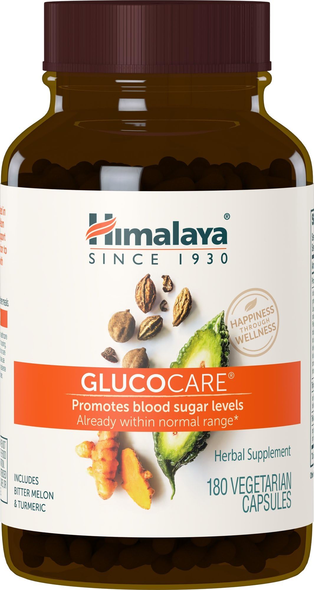 Himalaya GlucoCare - Herbal Glucose Metabolism & Pancreatic Support with Bitter Melon, Gymnema, Triphala & Turmeric - Natural Blood Sugar Support - Vegan, Non-GMO