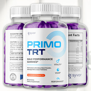 (2 Pack) Primo TRT Gummies for Men, Official Primo TRT Male Performance Gummys with Maximum Strength Ingredients, Advanced PrimoTRT Male Health Support Supplement with Premium Vitamins (120 Gummies) S.O LabsBuy Supplements Australia