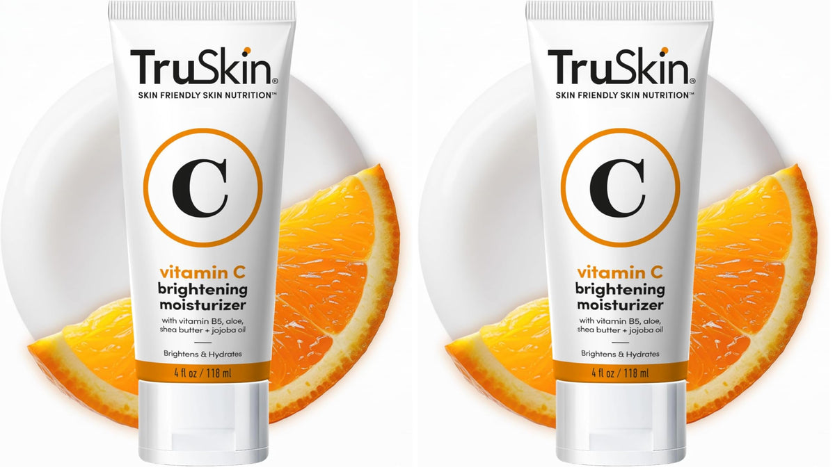 TruSkin Vitamin C Face Cream - Brightening Daily Moisturizer, 2 fl oz - Vitamins C & E, B5, Jojoba Oil & Green Tea to hydrate, nourish and support smooth, radiant-looking skin