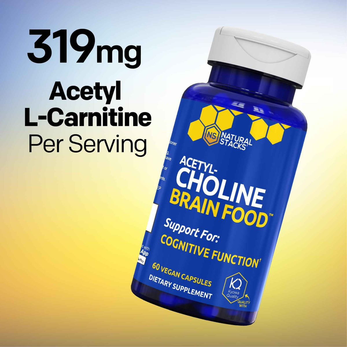 Acetylcholine Brain Food - Acetyl L-Carnitine & Alpha GPC Supplement - Supports Production of Acetylcholine - Neurotransmitter Supplement