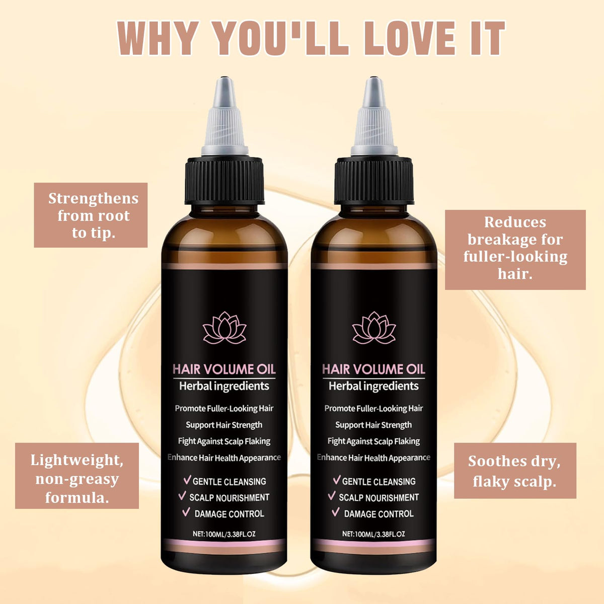 Afalin 2Pcs Lifewitqueenp Hair Care Growth Oil, Queenp Ayurvedic Hair Growth Oil, Light and Non-Greasy, Reduces Split Ends & Dryness, Lightweight for All Hair Types