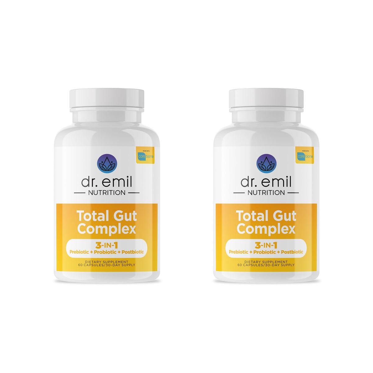 DR. EMIL NUTRITION Women & Men Total Gut Health Complex - Prebiotic + Probiotic + Postbiotic Gut Health Supplements