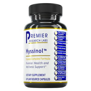 Premier Research Labs Hyssinol - Hyssop Herb, Hyssop Capsules, Wellness Pills with Organic Hyssop Dry Herb, Dietary Supplement with Green Tea, Antioxidant Support - 60 Vegetarian Capsules Premier Research LabsBuy Supplements Australia
