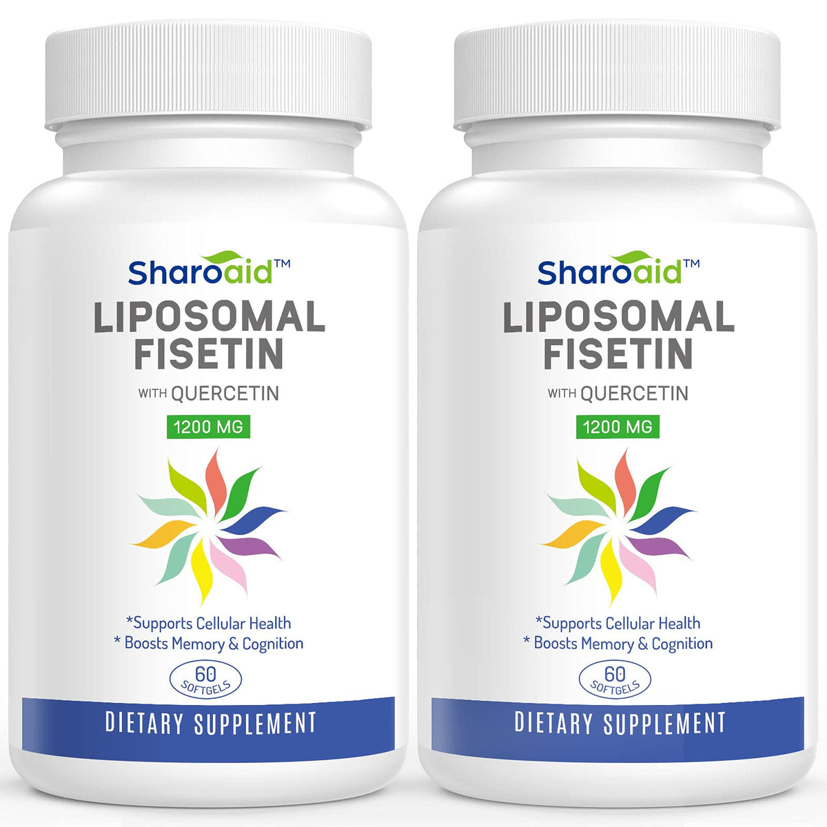Sharoaid Liposomal Fisetin with Quercetin Supplements 1200 mg per Serving