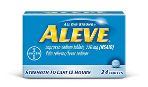 Aleve Tablets with Naproxen Sodium, 220mg (NSAID) Pain Reliever/Fever Reducer, 24 Count, Blue AleveBuy Supplements Australia