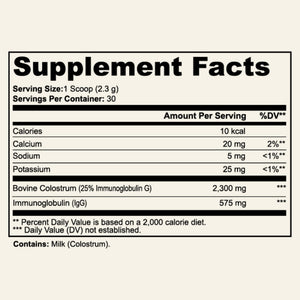 Sun Vitals Bovine Colostrum Powder 2300mg – 575mg IgG Per Serving | 25% IgG Standardized | Gut Health & Immune Support | No Fillers, No Capsules | GMP-Certified, 3rd Party Tested | 30 Servings Sun VitalsBuy Supplements Australia