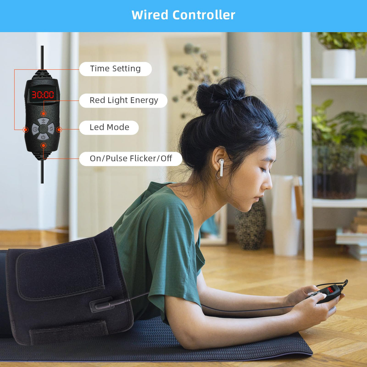 Red Light Therapy Infrared Light Therapy Heating Wrap Belt for Body Back Knee Shoulder Waist Muscle Pain